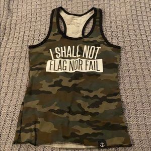 Flag not fail camo tank